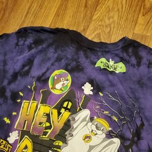 Buc-ees Shirt Adult Medium Purple Hey Boo Halloween Tie Dye Glow In The Dark New